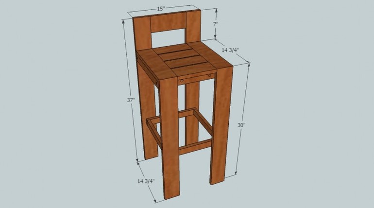 Bar stool drawing