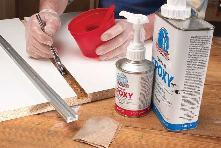 Features of the use of epoxy glue
