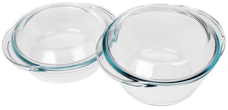 Vaisselle en verre clair de qualité pour micro-ondes