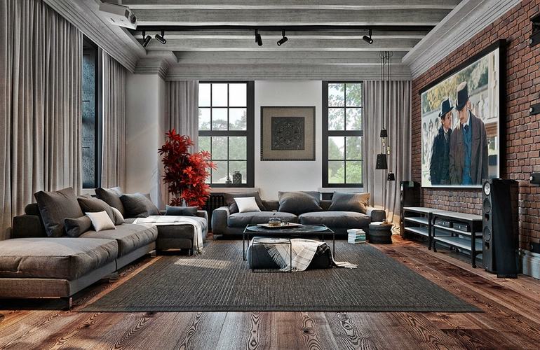 Loft style living room