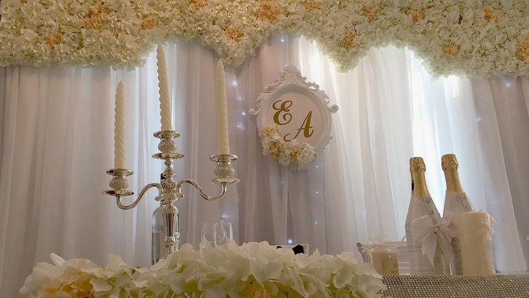 Svadobné dekorácie haly