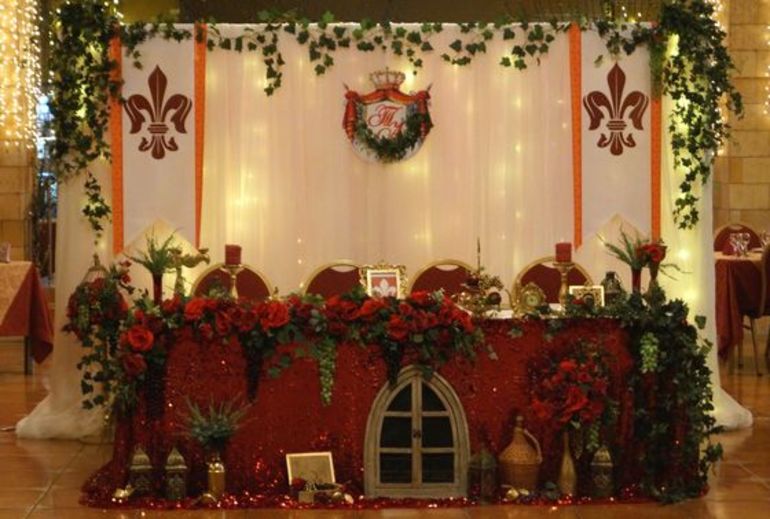 Svadobné dekorácie stredovekého štýlu