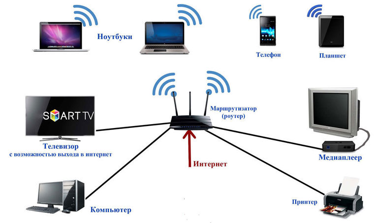 Wi-Fi and network cable