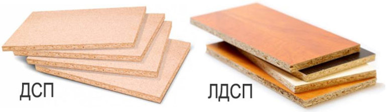 Particleboard and chipboard
