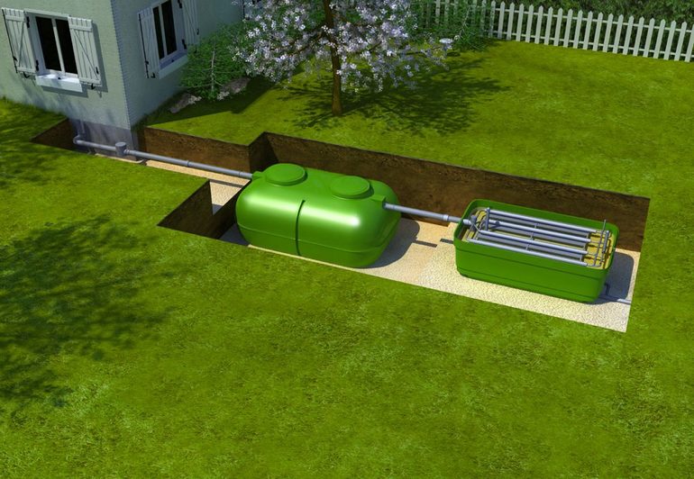 Varieties of septic tanks for a private house